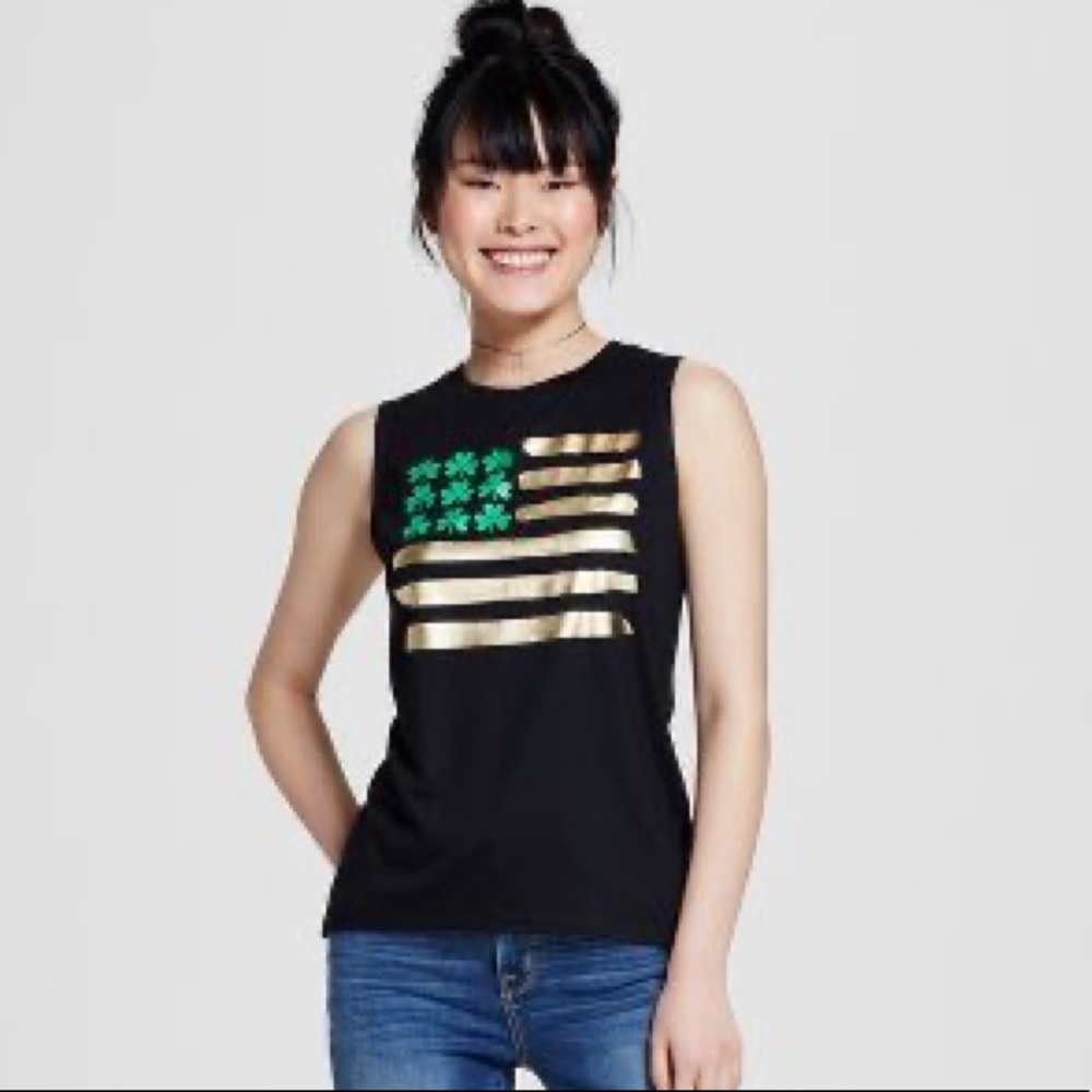 St. Patrick's Day Clovers Flag Tank Size Large